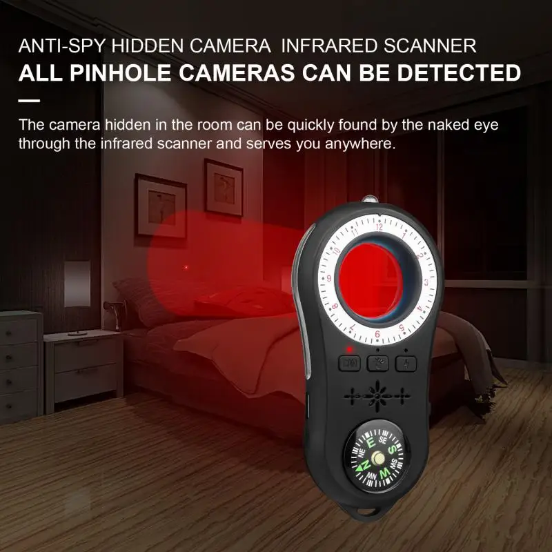NEW Hotel Detector Person Security Anti sneak Anti eavesdrop Precision Infrared Sensor Alarm LED Light Detector Portable Scanner
NEW Hotel Detector Person Security Anti sneak Anti eavesdrop Precision Infrared Sensor Alarm LED Light Detector Portable Scanner
