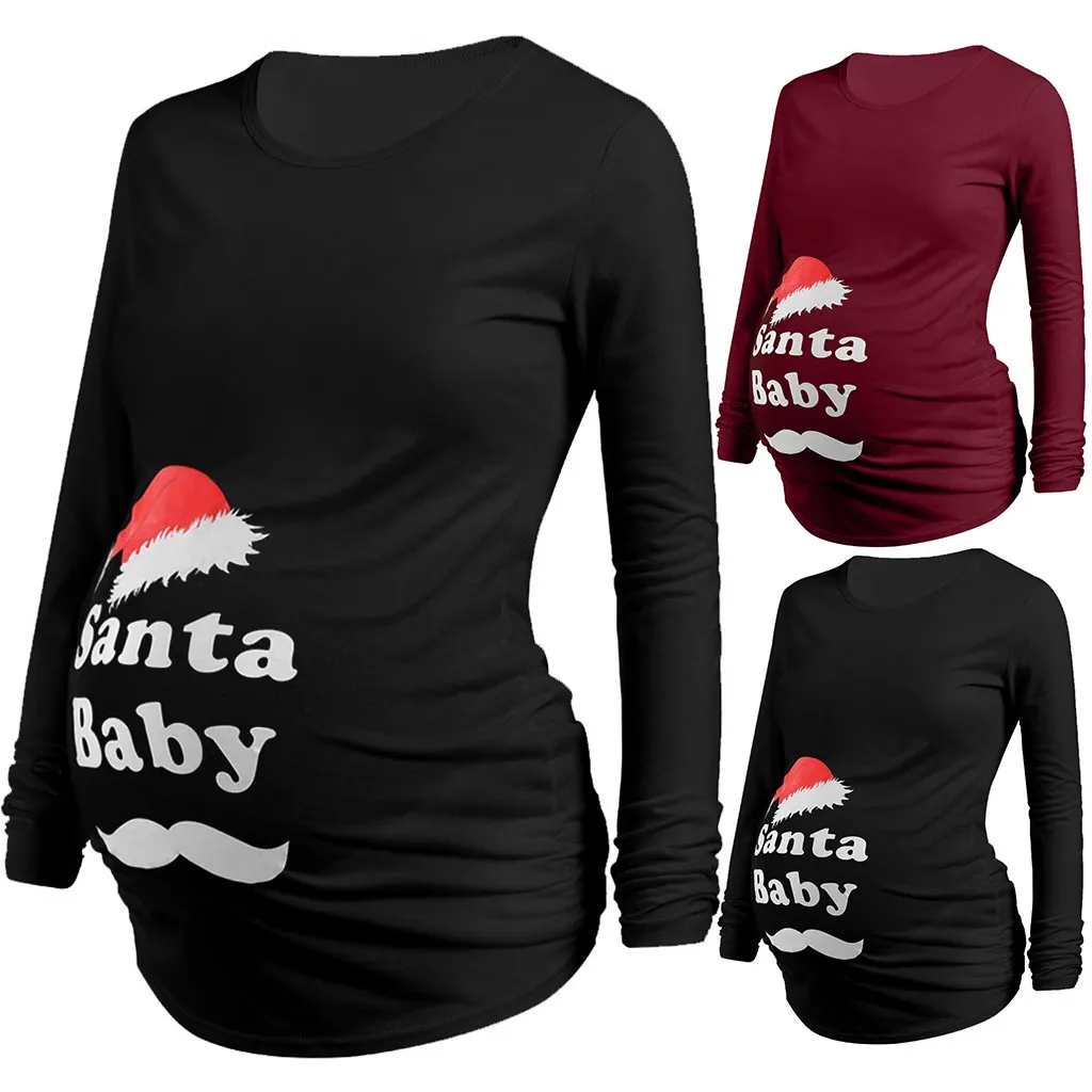 Maternity Clothes Top T-shirt Christmas Maternity Long Sleeve Letter Printed T-shirt Tops Pregnancy Blouse For Pregnant Women
Maternity Clothes Top T-shirt Christmas Maternity Long Sleeve Letter Printed T-shirt Tops Pregnancy Blouse For Pregnant Women