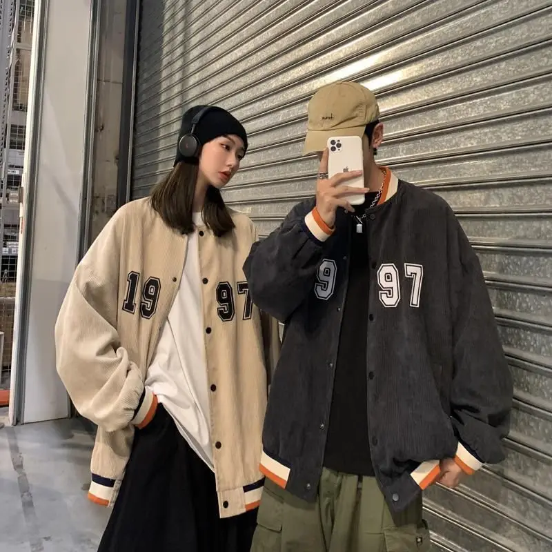 Corduroy Jacket Men's Spring Autumn Korean Fashion Couples Coat Hong kong Flavor Loose Versatile Baseball Uniform Mens Jackets
Corduroy Jacket Men's Spring Autumn Korean Fashion Couples Coat Hong kong Flavor Loose Versatile Baseball Uniform Mens Jackets
