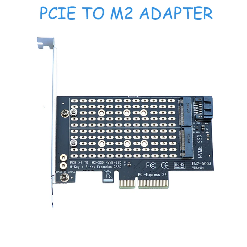 Адаптер PCIE к M2/M.2, адаптер SATA M.2 SSD PCIE, NVME/M2 PCI E, адаптер SSD M2 к SATA PCI-E, карта M Key + B Key
Адаптер PCIE к M2/M.2, адаптер SATA M.2 SSD PCIE, NVME/M2 PCI E, адаптер SSD M2 к SATA PCI-E, карта M Key + B Key