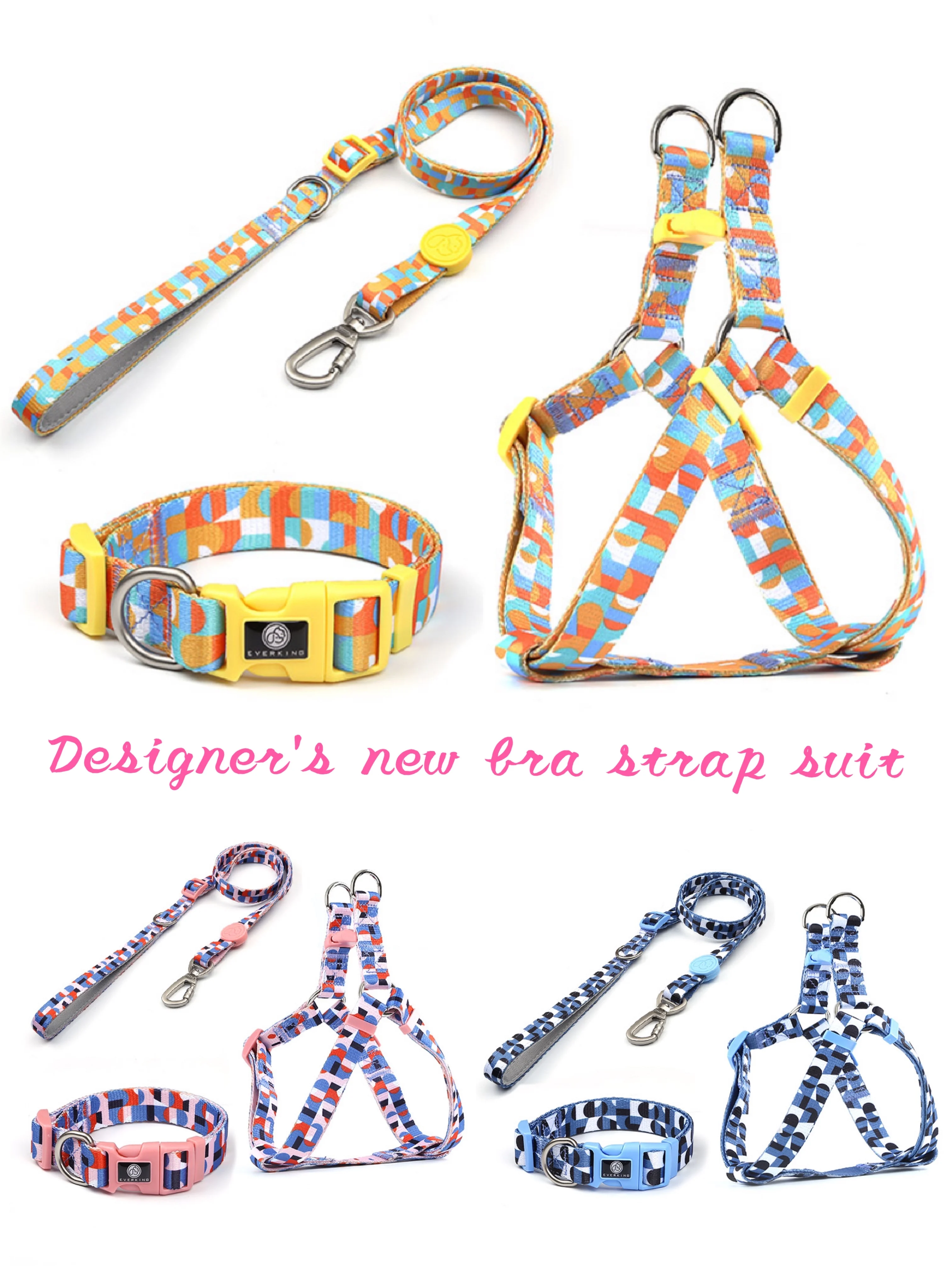 Новый дизайнерский поводок Everking, нагрудный ремень, Индивидуальный размер, для кошек и собак, модный ошейник для домашних животных, товары дл... 
Новый дизайнерский поводок Everking, нагрудный ремень, Индивидуальный размер, для кошек и собак, модный ошейник для домашних животных, товары дл...