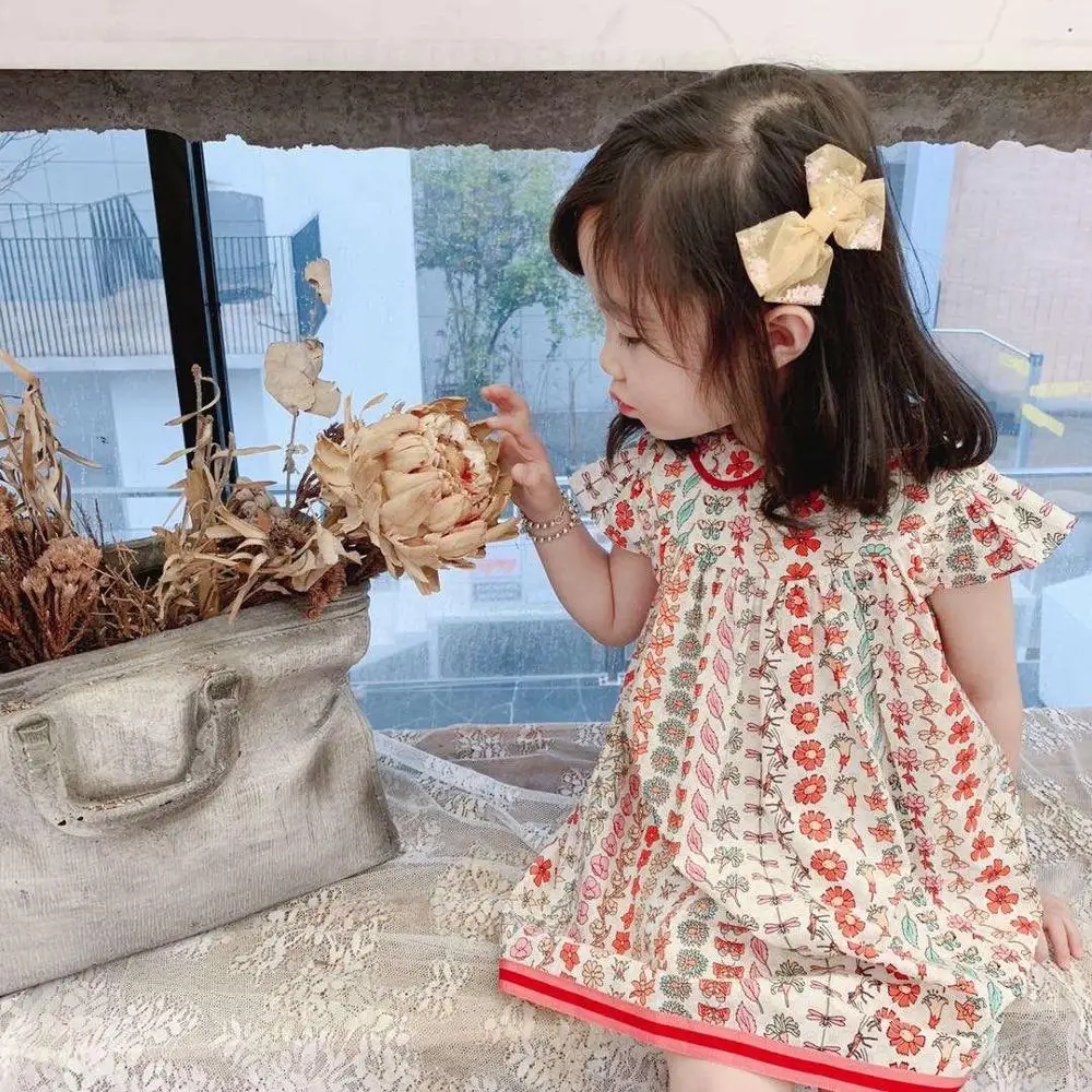 Summer fashion dress baby girls clothes Sweet rural style floral pattern fresh flower dress kids dress for girls
Summer fashion dress baby girls clothes Sweet rural style floral pattern fresh flower dress kids dress for girls
