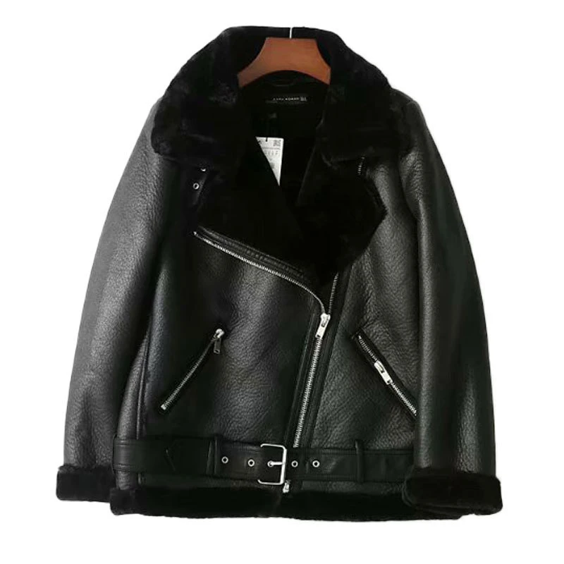 SHENEGPELAE Fur One Coat Streetwear Women's Autumn And Winter 2021 New Lapel Inclined Zipper Plush ThickeMotorcycle Jacket 5B840
SHENEGPELAE Fur One Coat Streetwear Women's Autumn And Winter 2021 New Lapel Inclined Zipper Plush ThickeMotorcycle Jacket 5B840