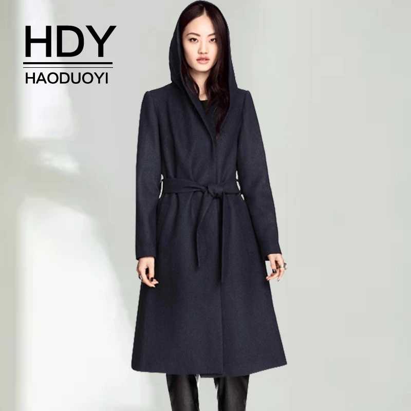 HDY Haoduoyi Новая мода осень-зима Для женщин Свободные Костюмы Повседневное с длинным