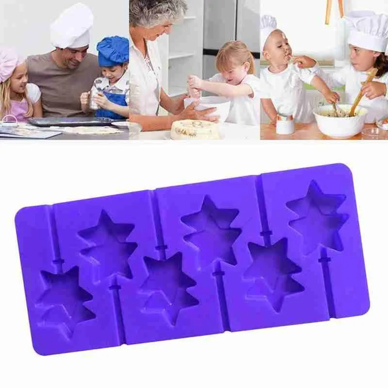 Silicone Chocolate Lollipop Mold Handmade Diy Baking Kitchen Decoration Double Diy Home Tools Sticks Five-pointed With Star D8Z3
Silicone Chocolate Lollipop Mold Handmade Diy Baking Kitchen Decoration Double Diy Home Tools Sticks Five-pointed With Star D8Z3