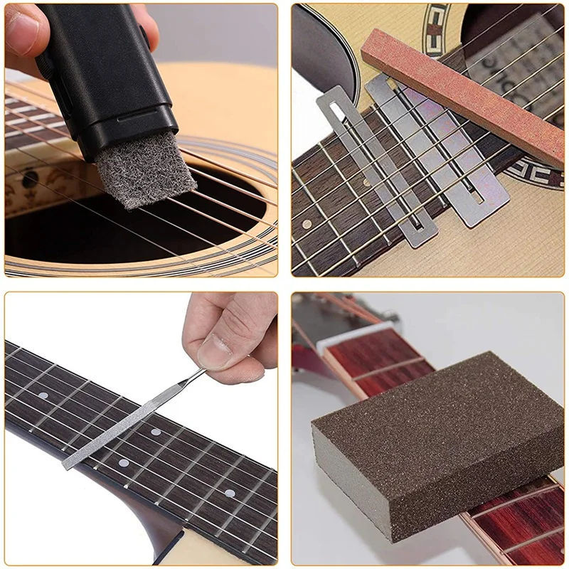 54Pcs Guitar Repairing Maintenance Tool Kit, Guitar Cleaning Care Accessories for Acoustic Electric Guitar Ukulele Bass
54Pcs Guitar Repairing Maintenance Tool Kit, Guitar Cleaning Care Accessories for Acoustic Electric Guitar Ukulele Bass