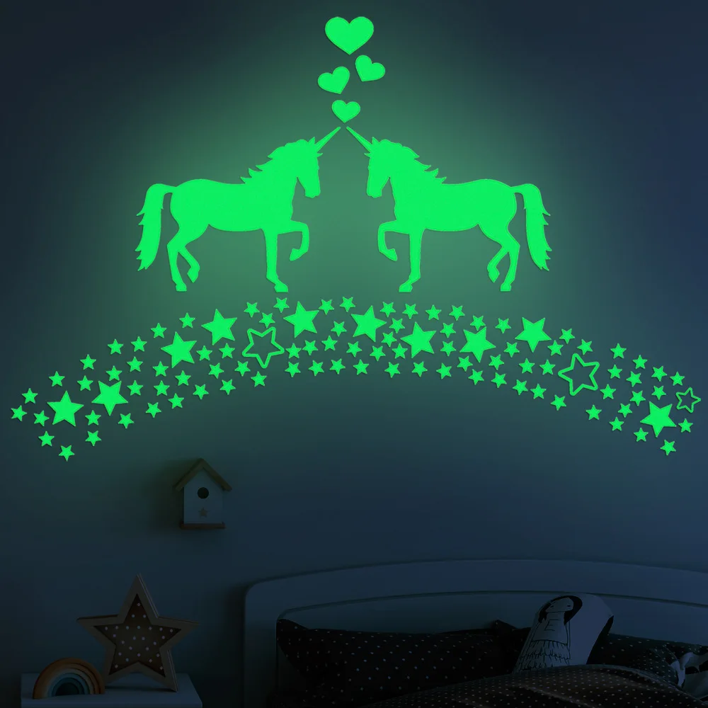 Unicorn Star Glowing Wall Stickers Glow In The Dark Sticker Vinyl Children Bedroom Living Room Decor Home Decoration Accessories
Unicorn Star Glowing Wall Stickers Glow In The Dark Sticker Vinyl Children Bedroom Living Room Decor Home Decoration Accessories