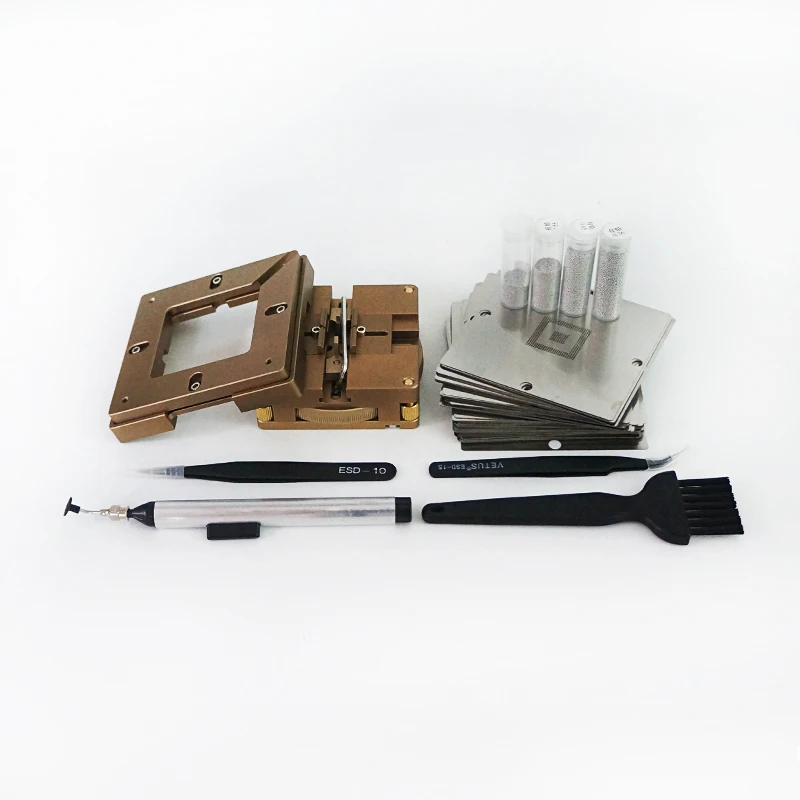 170PCS 90MM Laptop BGA Stencils With 80/90MM Universal Reballing Jig tin Solder Balls Vacuum Pen FFQ-939 ESD Tweezers Brush
170PCS 90MM Laptop BGA Stencils With 80/90MM Universal Reballing Jig tin Solder Balls Vacuum Pen FFQ-939 ESD Tweezers Brush