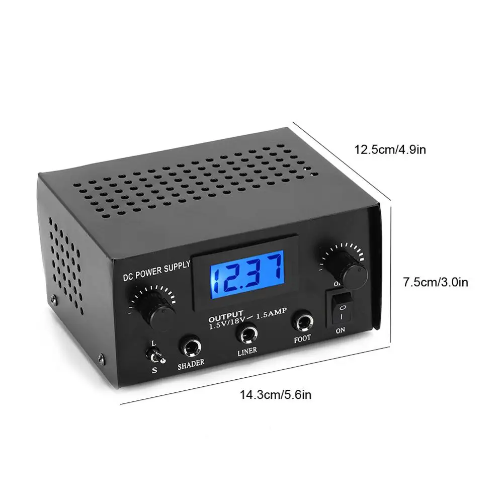 Dual LCD Display Tattoo Power Supply for Rotary Tattoo Machine Liner & Shader Gun Machine Permanent Tattoo Regulator Accessories
Dual LCD Display Tattoo Power Supply for Rotary Tattoo Machine Liner & Shader Gun Machine Permanent Tattoo Regulator Accessories