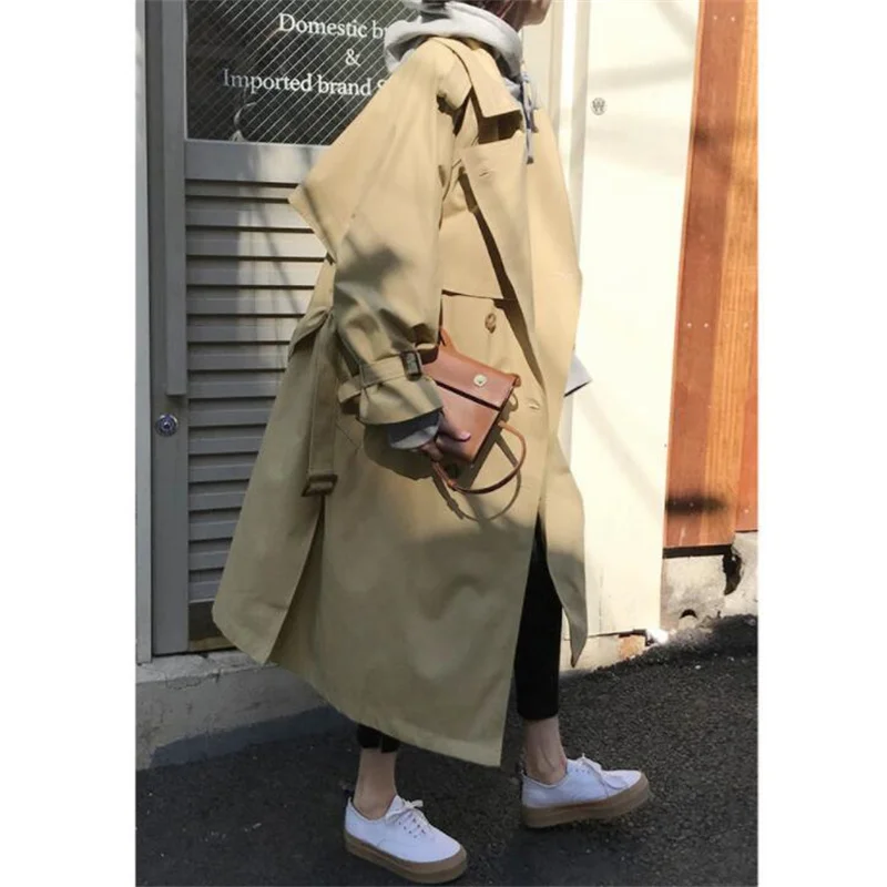 Mid-length trench coats women's long-sleeved windbreaker jacket European and American new clothes плащ-тренч spring autumn
Mid-length trench coats women's long-sleeved windbreaker jacket European and American new clothes плащ-тренч spring autumn