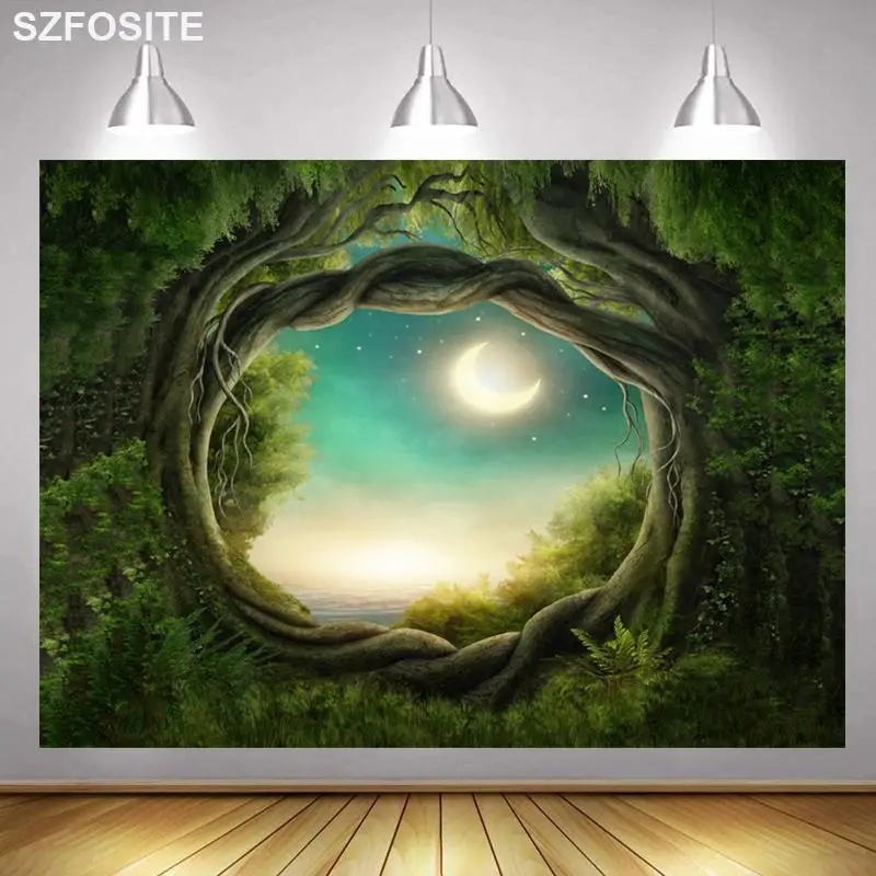 Quiet Night Moon Starry Forest Photography Background Photo Family Room Landscape Picture Decoration Child Custom Vinyl Backdrop
Quiet Night Moon Starry Forest Photography Background Photo Family Room Landscape Picture Decoration Child Custom Vinyl Backdrop