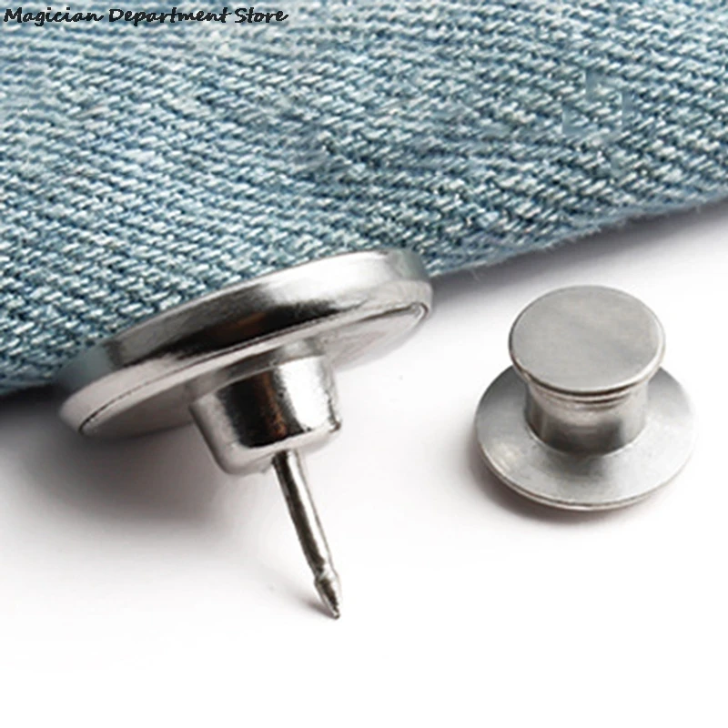 Instant Buttons Adjustable Jean Buckles Detachable No Sew Metal Buttons Stretch Jeans Clothes Pants Button DIY Sewing Accessory
Instant Buttons Adjustable Jean Buckles Detachable No Sew Metal Buttons Stretch Jeans Clothes Pants Button DIY Sewing Accessory