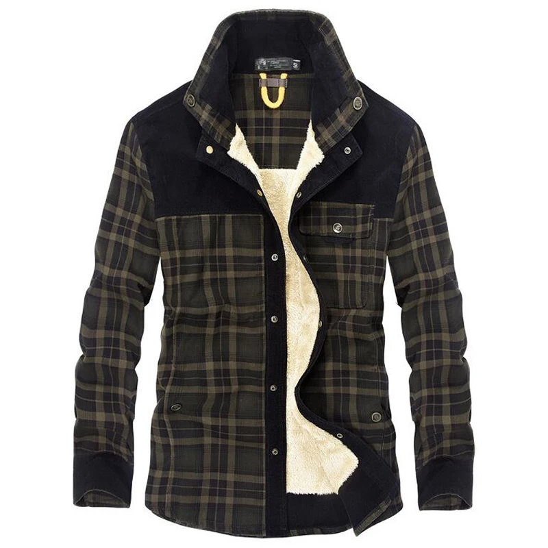 100% Cotton Liner Fleece Casual Shirt Men Winter Thick Wool Turn Down Plaid Shirts Coat Men's Long Sleeve Shirt Military Jackets
100% Cotton Liner Fleece Casual Shirt Men Winter Thick Wool Turn Down Plaid Shirts Coat Men's Long Sleeve Shirt Military Jackets