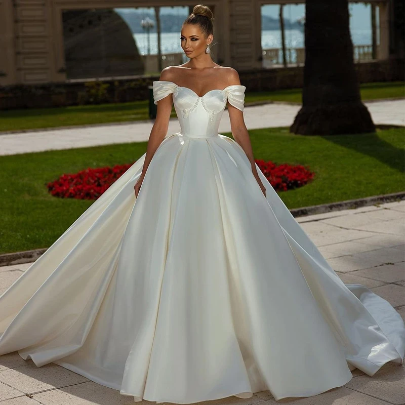 Eightree 2022 Wedding Dresses Off The Shoulder Bride Dress Beading Applique Sweep Train Princess Wedding Evening Gowns Plus Size
Eightree 2022 Wedding Dresses Off The Shoulder Bride Dress Beading Applique Sweep Train Princess Wedding Evening Gowns Plus Size