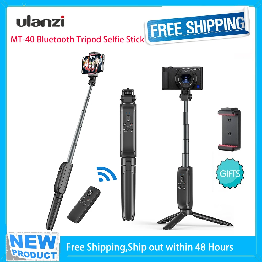 Ulanzi Extendable Selfie Stick Bluetooth Remote Tripod Mini Universal for Smartphone DSLR Camera With Phone Clip Lightweight
Ulanzi Extendable Selfie Stick Bluetooth Remote Tripod Mini Universal for Smartphone DSLR Camera With Phone Clip Lightweight