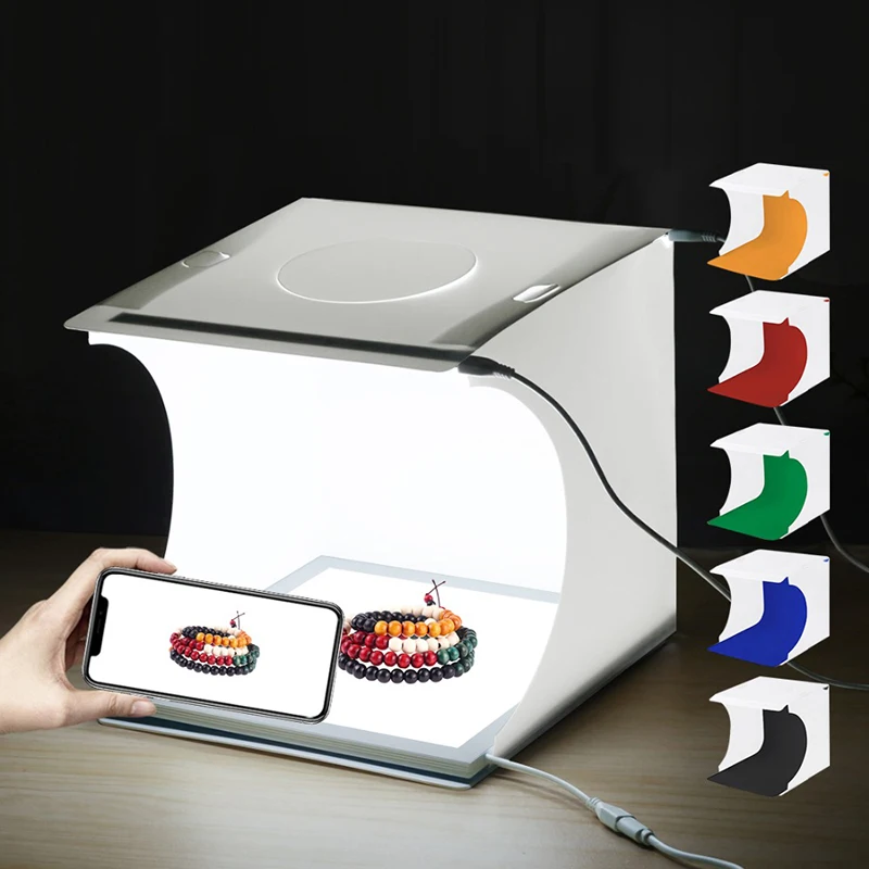 PULUZ 20CM Mini Folding Photo Studio Lightbox Soft Box LED Panels Shadowless Light Shooting Tent Box with Background Photography
PULUZ 20CM Mini Folding Photo Studio Lightbox Soft Box LED Panels Shadowless Light Shooting Tent Box with Background Photography