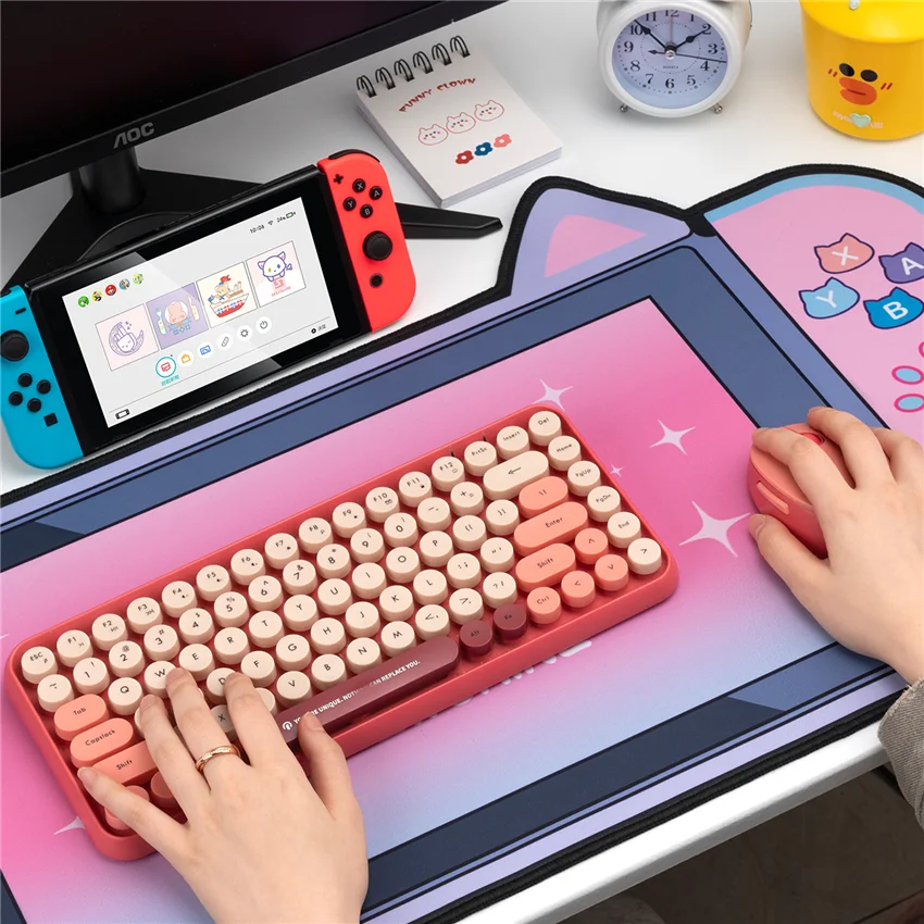 Cute Cat Ear Large MousePad Thicken Computer Gaming Non-slip Desk Mat Pink Girl Cartoon Mouse Pad 80*40 Computer Accessories
Cute Cat Ear Large MousePad Thicken Computer Gaming Non-slip Desk Mat Pink Girl Cartoon Mouse Pad 80*40 Computer Accessories