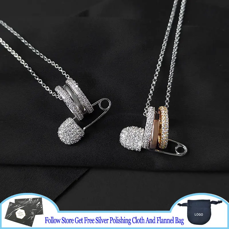 S925 Sterling Silver Necklace BABY XL Multicolor Safety Pin Adjustable Necklace Shiny Lover Gift With Logo Luxury Brand Jewelry
S925 Sterling Silver Necklace BABY XL Multicolor Safety Pin Adjustable Necklace Shiny Lover Gift With Logo Luxury Brand Jewelry