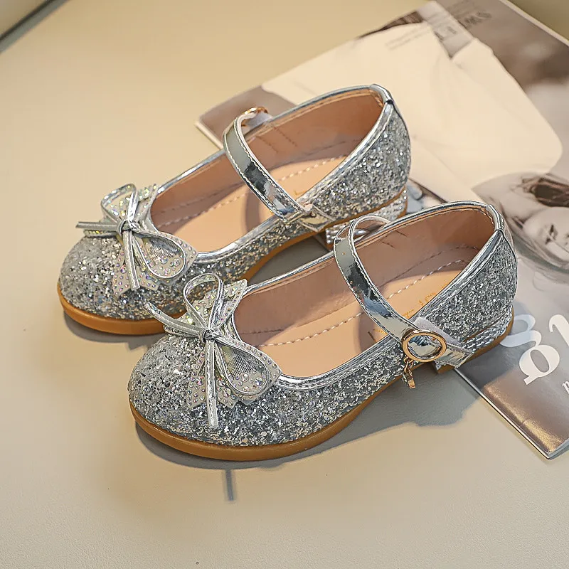 Children's Leather Sequins Princess Shoes Bow Girls Single Shoes Kids Party Dance Shoes Performance Shoes E919
Children's Leather Sequins Princess Shoes Bow Girls Single Shoes Kids Party Dance Shoes Performance Shoes E919