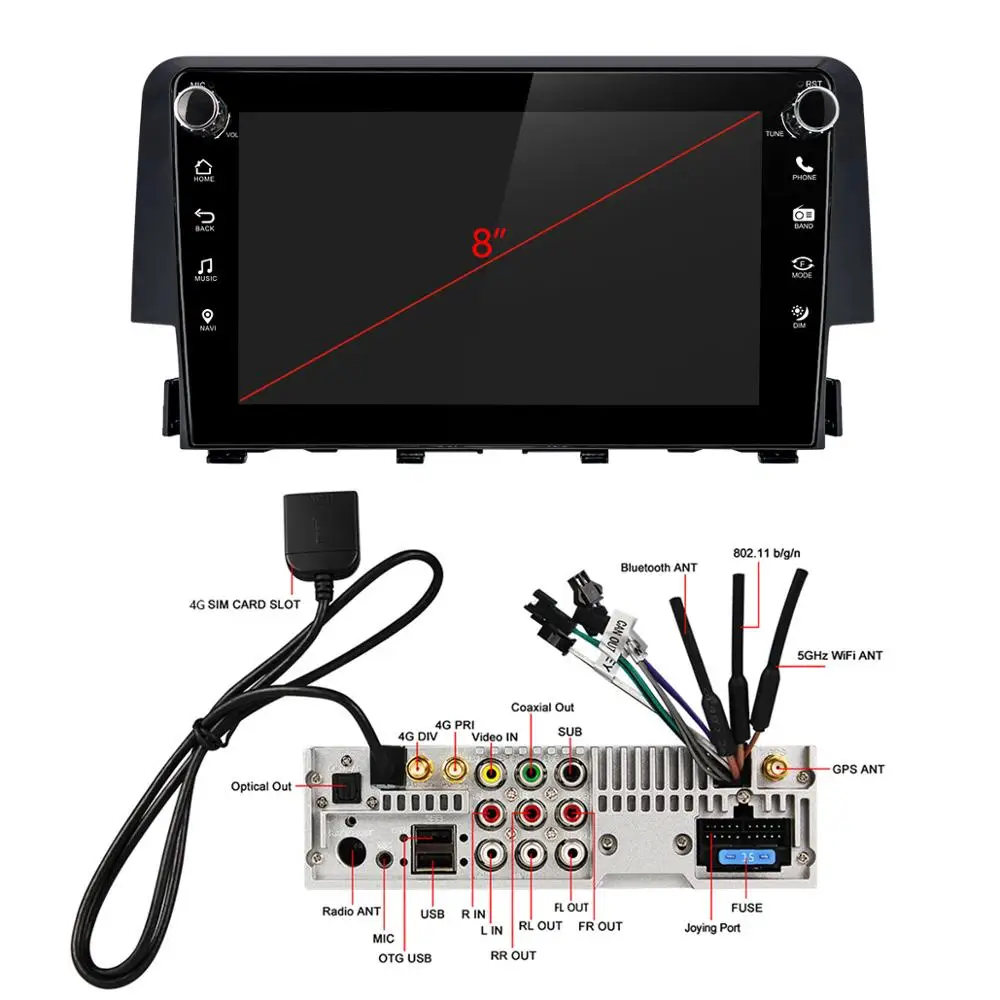 Autoradio Android 10 Car Radio Head Unit Multimedia Audio Player 1280*720 4GB 64GB Wireless Carplay 4G For Honda Civic 2016 2017
Autoradio Android 10 Car Radio Head Unit Multimedia Audio Player 1280*720 4GB 64GB Wireless Carplay 4G For Honda Civic 2016 2017
