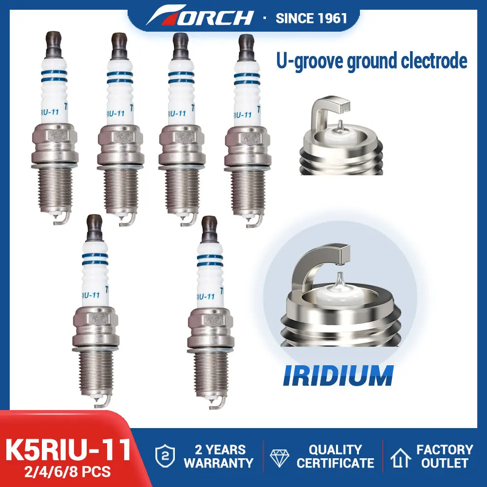 (pack of 2-8) Original Torch K5RIU-11 High Performance Iridium Spark Plug for GEELY for OPEL for MAZDA for MITSUBISHI for SUZUKI 
(pack of 2-8) Original Torch K5RIU-11 High Performance Iridium Spark Plug for GEELY for OPEL for MAZDA for MITSUBISHI for SUZUKI