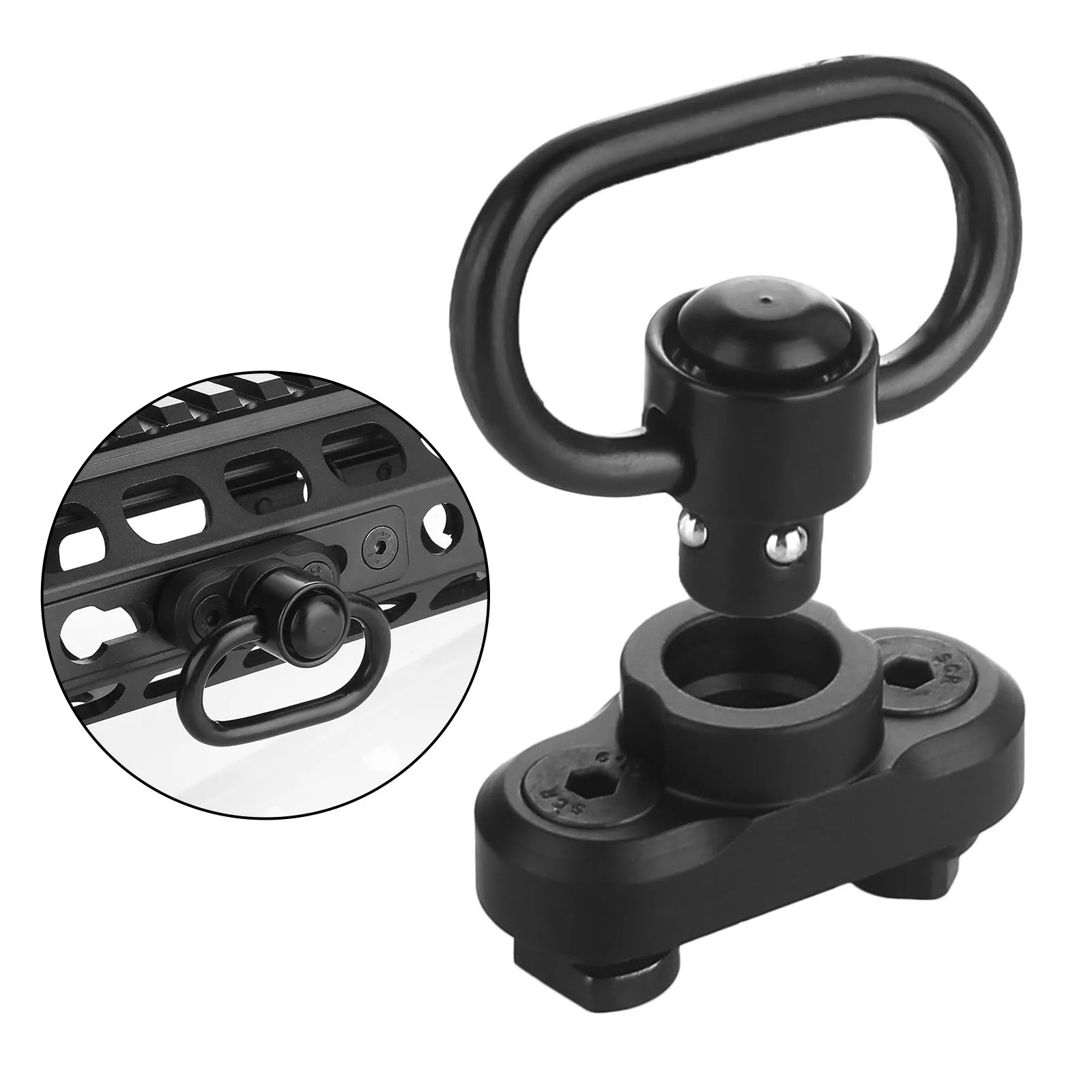 High Performance Heavy Duty QD Push Button Sling Swivel Adapter Ring- for M-LOK Interface
High Performance Heavy Duty QD Push Button Sling Swivel Adapter Ring- for M-LOK Interface