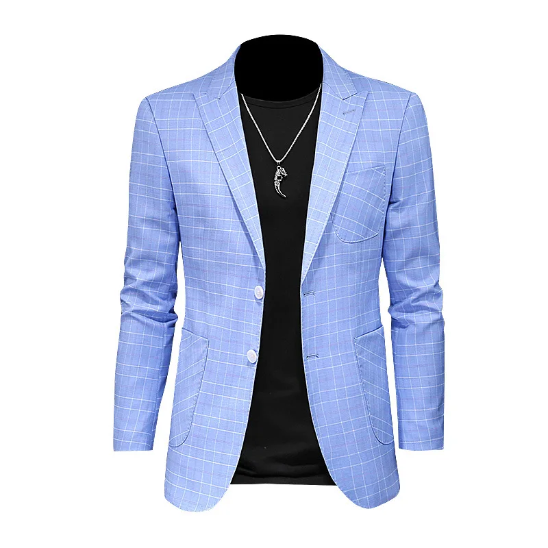 New men's casual suit large size Korean slim fit suit coat men's fashion bright color Plaid suit single western trend
New men's casual suit large size Korean slim fit suit coat men's fashion bright color Plaid suit single western trend