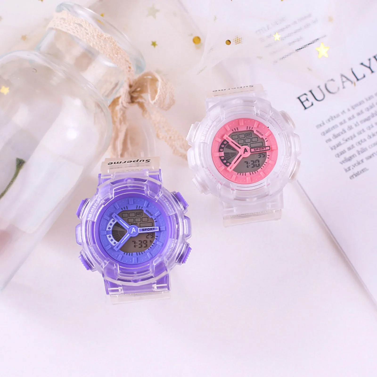 Transparent Sports Electronic Watch Six Styles Of Cool Sports Electronic Strap With Four Button Lighting dispaly Stopwatch Alarm
Transparent Sports Electronic Watch Six Styles Of Cool Sports Electronic Strap With Four Button Lighting dispaly Stopwatch Alarm