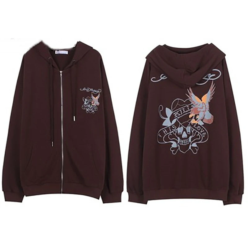 Women's Winter Jacket Clothes 2021 Brown Zip Sweatshirt Female Oversized Hoodie Women's Retro Pocket Long Sleeve Pullover Goth
Women's Winter Jacket Clothes 2021 Brown Zip Sweatshirt Female Oversized Hoodie Women's Retro Pocket Long Sleeve Pullover Goth