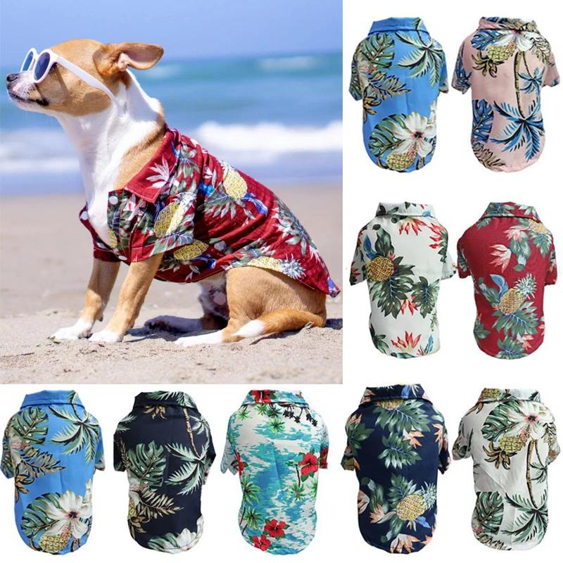 Summer Dog Clothes Cool Beach Hawaiian Style Dog Cat Shirt Short Sleeve Coconut Tree Printing 2021 New Fashion Gift for Pet
Summer Dog Clothes Cool Beach Hawaiian Style Dog Cat Shirt Short Sleeve Coconut Tree Printing 2021 New Fashion Gift for Pet