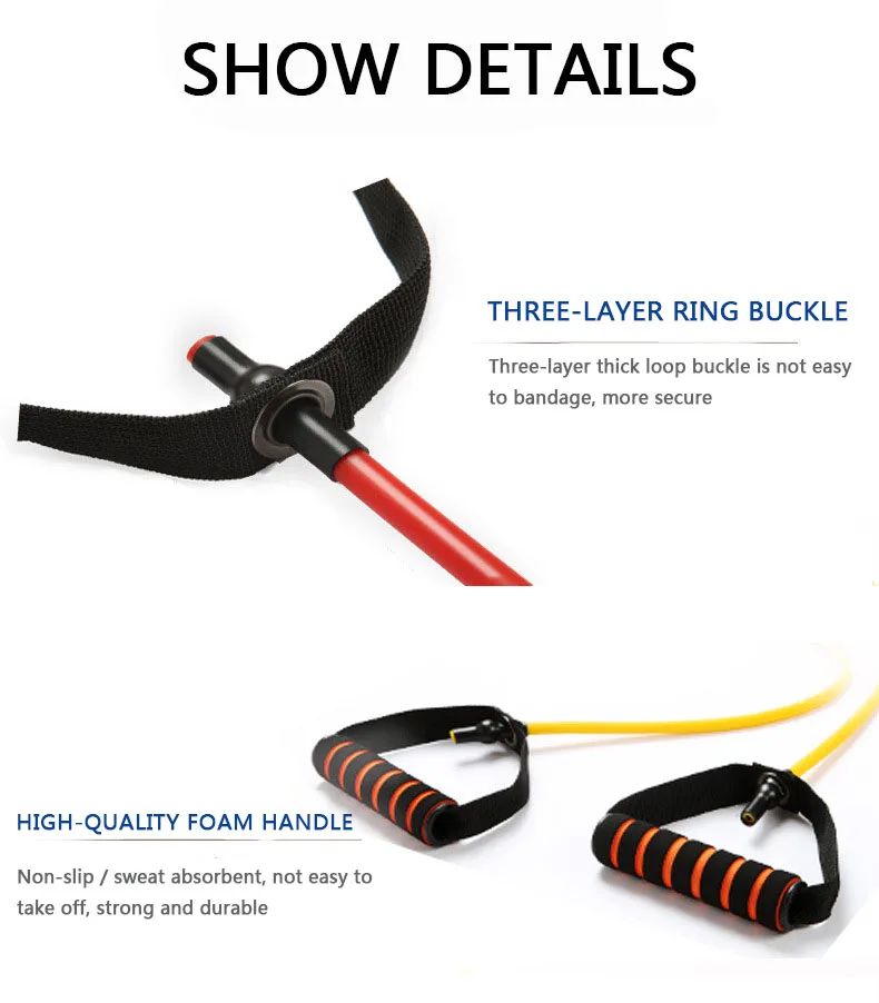 Sport Fitness Resistance Bands Yoga Pull Rope Oefening Tubes Elastische Bands Yoga Pilates Expander Trainning Workout Apparatuur
Sport Fitness Resistance Bands Yoga Pull Rope Oefening Tubes Elastische Bands Yoga Pilates Expander Trainning Workout Apparatuur