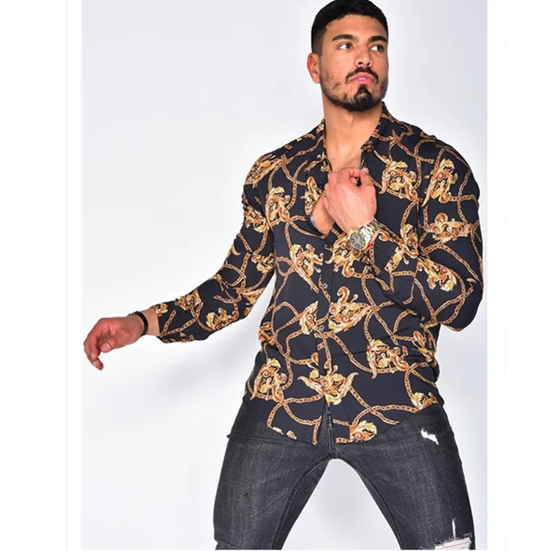 Мужская Повседневная рубашка на пуговицах, праздничный Топ с длинным рукавом и цветочным принтом, гламурный Топ для весны и лета
Мужская Повседневная рубашка на пуговицах, праздничный Топ с длинным рукавом и цветочным принтом, гламурный Топ для весны и лета
