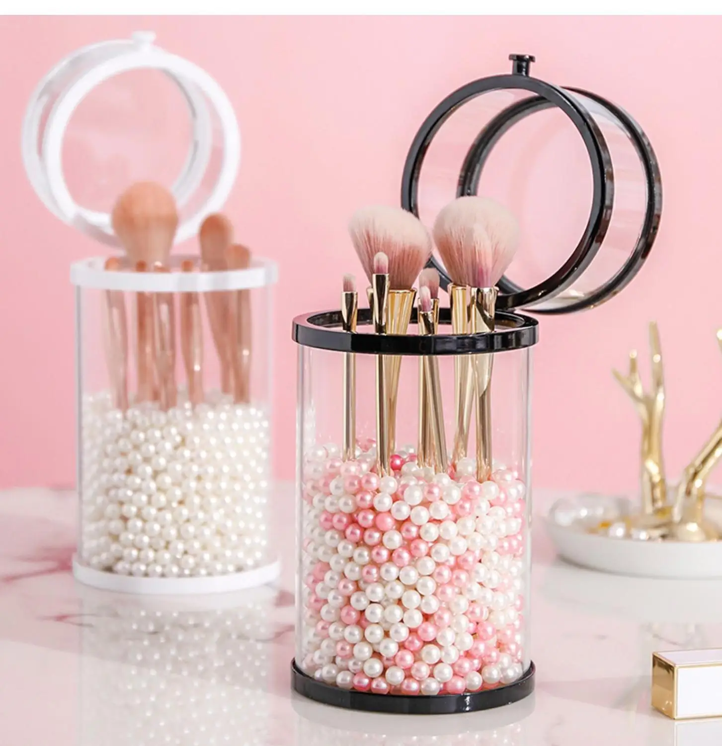 Glass Dust Proof Makeup Brush Organizer Dressing Table Eyebrow Lipstick Pencil Box With Lid Pearl Jewelry Storage Box Holder
Glass Dust Proof Makeup Brush Organizer Dressing Table Eyebrow Lipstick Pencil Box With Lid Pearl Jewelry Storage Box Holder