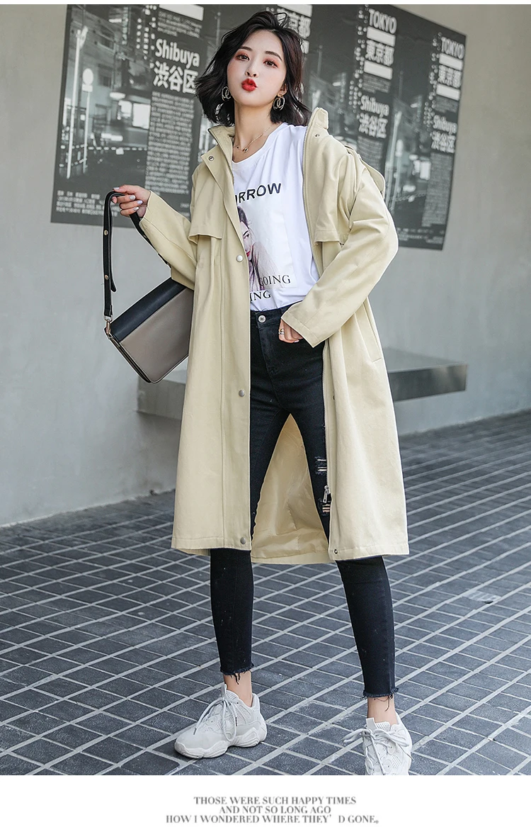 CYJR 2020 new arrival Spring Young fashion long trench coat high quality female Outwear Casual Hooded Thin coat
CYJR 2020 new arrival Spring Young fashion long trench coat high quality female Outwear Casual Hooded Thin coat