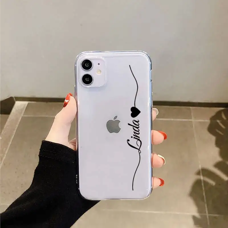Custom Name DIY Couple friends Phone Case Transparent for iPhone 6 7 8 11 12 s mini pro X XS XR MAX Plus
Custom Name DIY Couple friends Phone Case Transparent for iPhone 6 7 8 11 12 s mini pro X XS XR MAX Plus