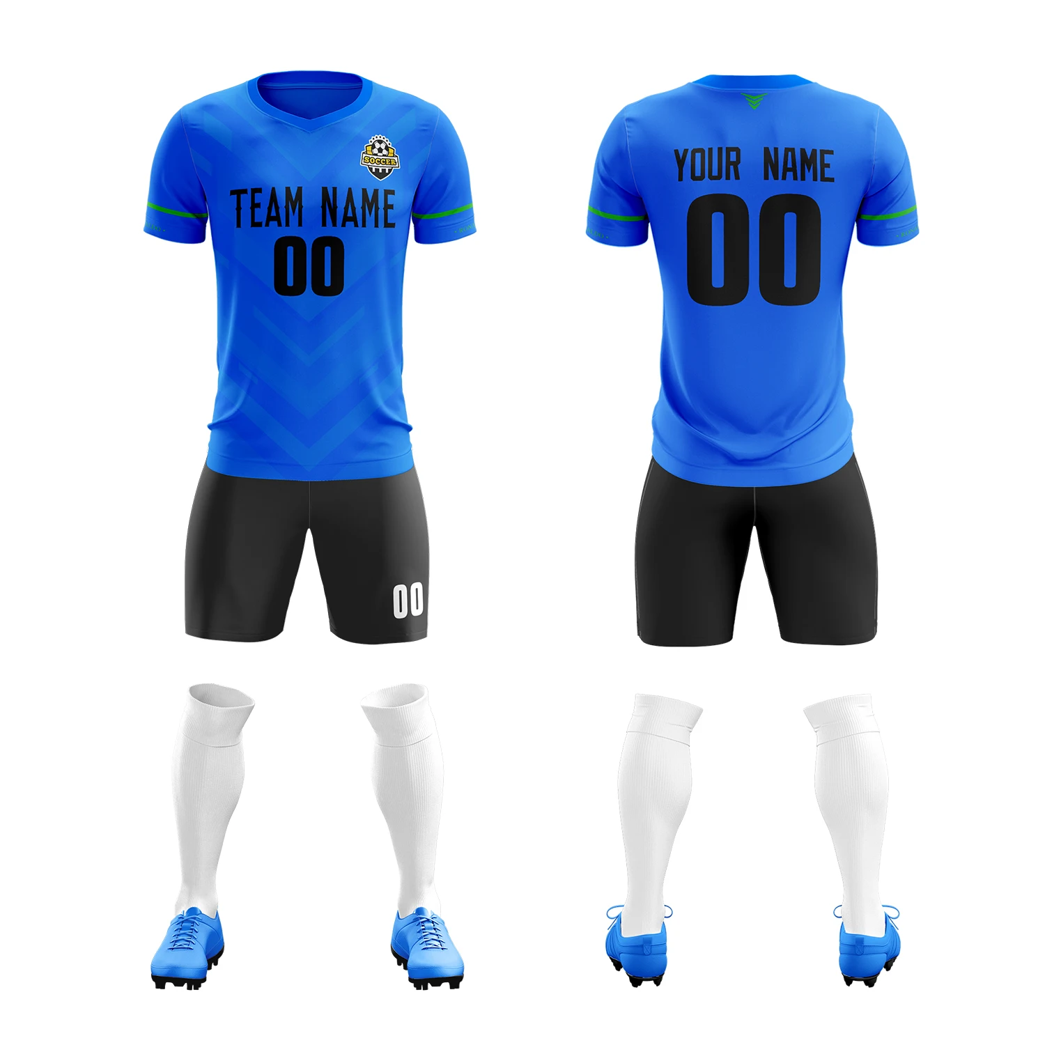 Custom Soccer Outfits Personalized Full Sublimated Team Name and Numbers Awesome Durable Men/Kids Shirts and Shorts For Playing
Custom Soccer Outfits Personalized Full Sublimated Team Name and Numbers Awesome Durable Men/Kids Shirts and Shorts For Playing