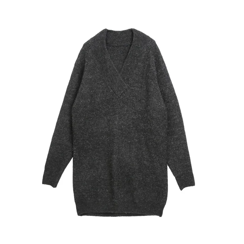 2020 Vintage Stretch Sweater Dress Thick Knitted Cotton Dress Pullover Long-sleeve V-neck Korean Style Loose Black Sweater Dress
2020 Vintage Stretch Sweater Dress Thick Knitted Cotton Dress Pullover Long-sleeve V-neck Korean Style Loose Black Sweater Dress