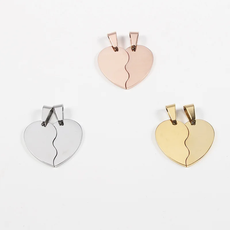 10Pcs/Lot Stainless Steel Broken Heart Charms Two Halves Heart Pendants For DIY Making Necklace Bracelet Fashion Jewelry
10Pcs/Lot Stainless Steel Broken Heart Charms Two Halves Heart Pendants For DIY Making Necklace Bracelet Fashion Jewelry