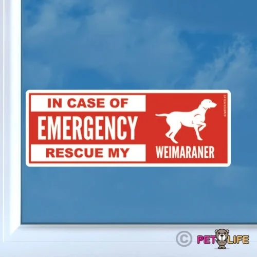 For In Case of Emergency Rescue My Weimaraner Sticker Die Cut Vinyl - safety v2 weim Car decals
For In Case of Emergency Rescue My Weimaraner Sticker Die Cut Vinyl - safety v2 weim Car decals