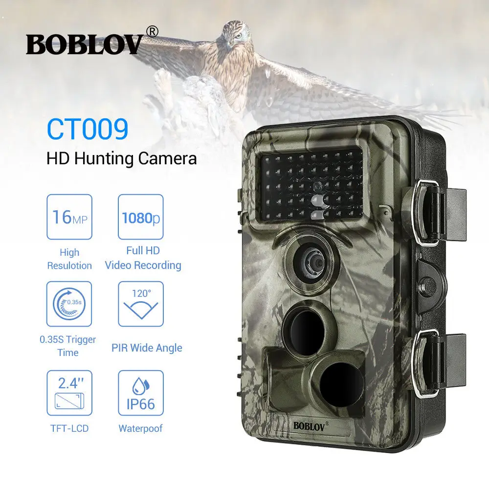 

Охотничья камера для дикой природы, s-камера 16 МП для наблюдения за животными, фотоловушка с ИК-подсветкой и ночным видением, уличное наблюде...