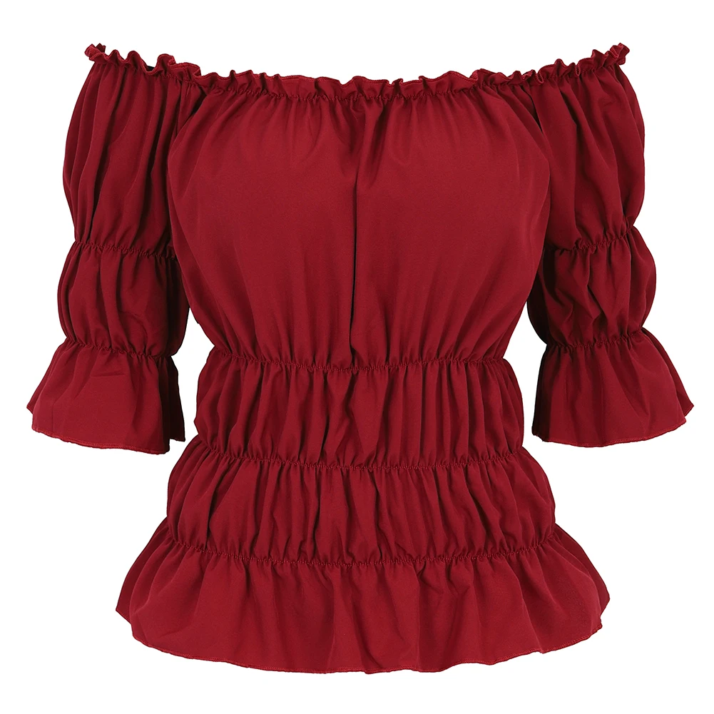 Women's Off Shoulder Blouse Short Sleeves Ruffles Shirt Crop Top Steampunk Pirate Shirt Renaissance Peasant Smock Waist Blouse
Women's Off Shoulder Blouse Short Sleeves Ruffles Shirt Crop Top Steampunk Pirate Shirt Renaissance Peasant Smock Waist Blouse