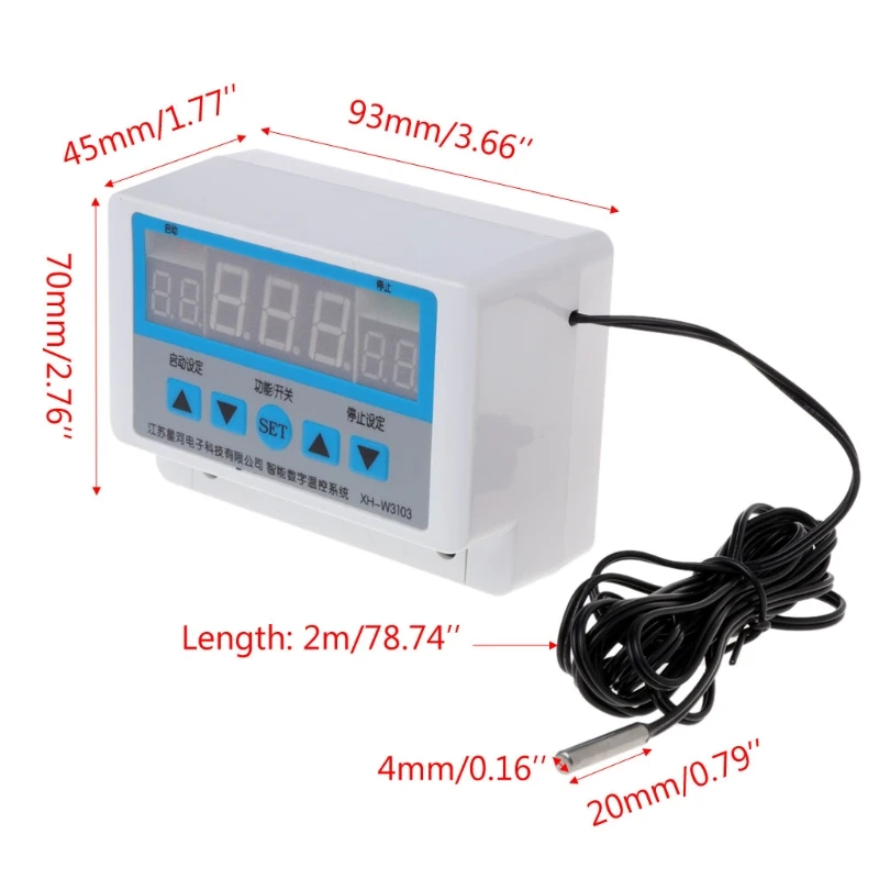 XH-W3103 AC 220V Max 6600W Digital Thermostat 30A Temperature Controller Switch 62KD
XH-W3103 AC 220V Max 6600W Digital Thermostat 30A Temperature Controller Switch 62KD