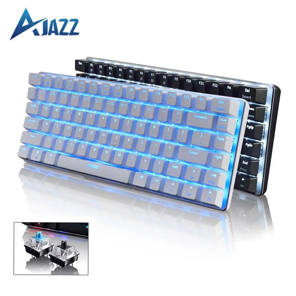 

Ajazz AK33 Mechanical Gaming Keyboard 82 Keys USB Wired Keyboard Black / Blue Switch RGB / 1 Color Backlit Keyboard for PC Game