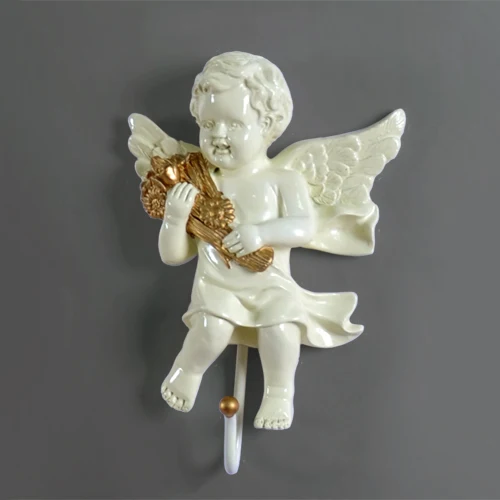 

Креативные декоративные крючки с Европейским ангелом, 3D настенное украшение для прихожей, крючок для одежды, вешалка для украшения дома, ак...