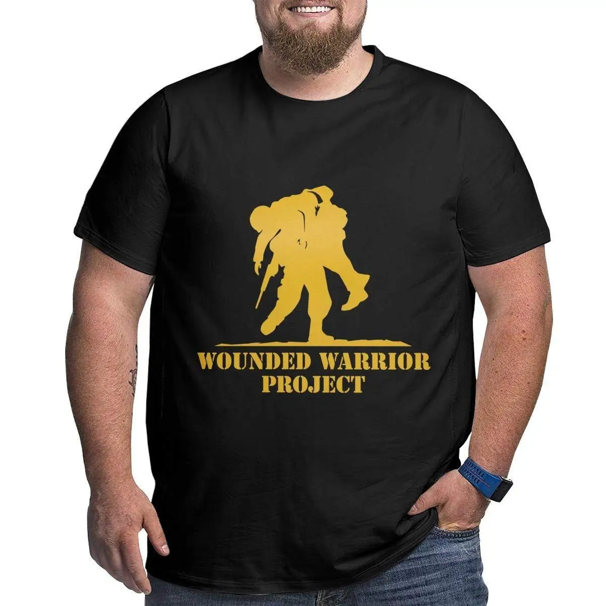 Mens Plus Size T-Shirt Wounded Warrior Crewneck Short Sleeves Classic Printed Black Tops Tees Brand Clothing Funny T-Shirt
Mens Plus Size T-Shirt Wounded Warrior Crewneck Short Sleeves Classic Printed Black Tops Tees Brand Clothing Funny T-Shirt