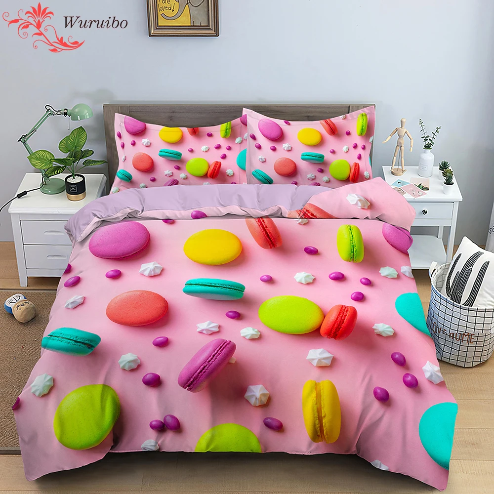 Pink Dessert Food Bedding Set Cartoon Duvet Cover Bed Linen Fashionable Girl Kids Bedroom Quilt Covers with Pillowcase Decor
Pink Dessert Food Bedding Set Cartoon Duvet Cover Bed Linen Fashionable Girl Kids Bedroom Quilt Covers with Pillowcase Decor