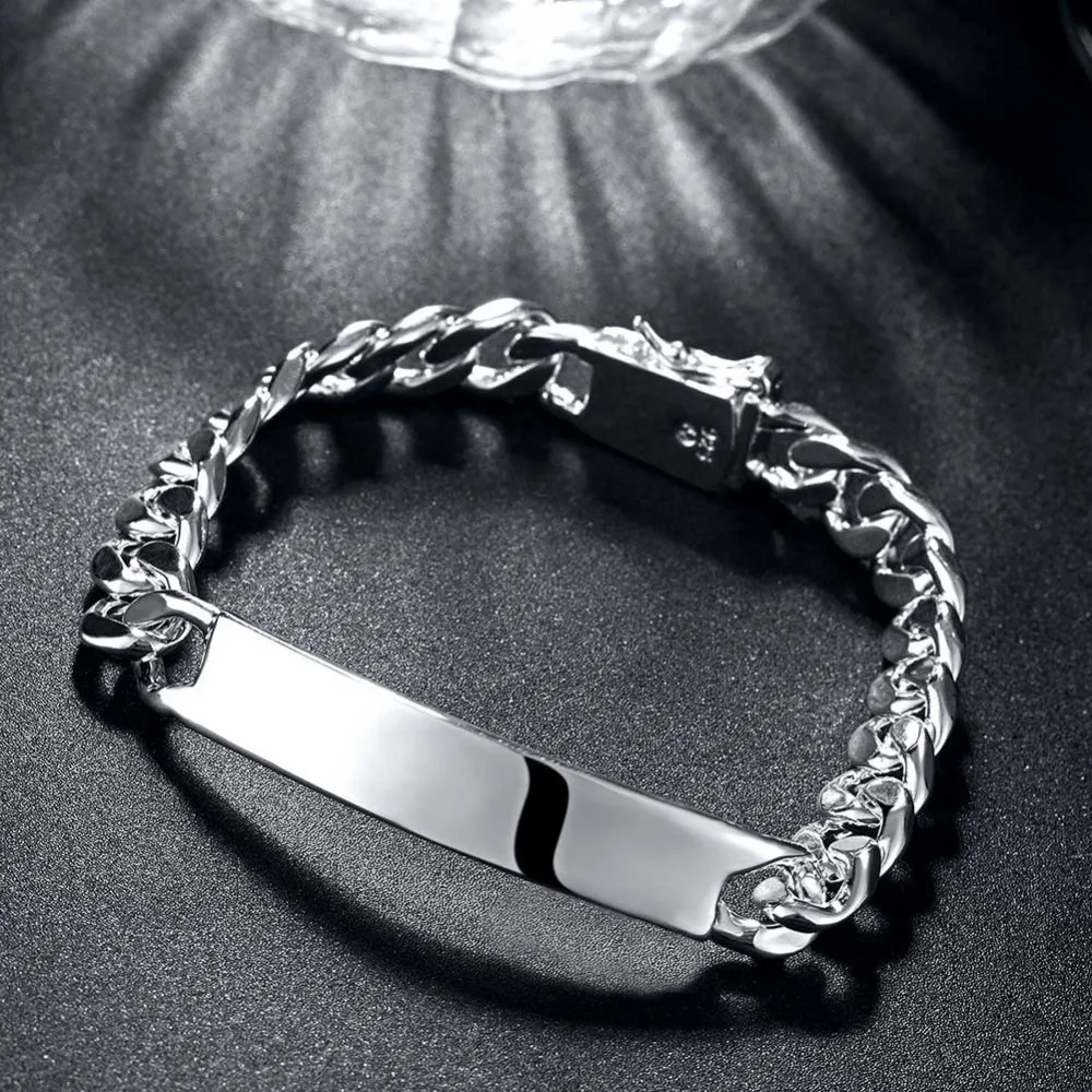 NB32 Best Quality 925 Sterling Silver classical Simple Bracelet unisex for lovers Jewelry
NB32 Best Quality 925 Sterling Silver classical Simple Bracelet unisex for lovers Jewelry