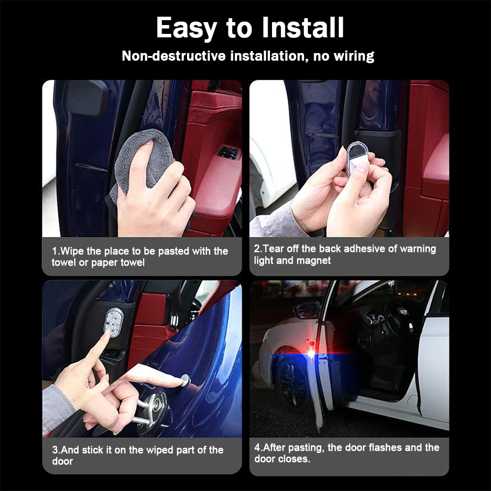 Mini Car RGB LED Door Lights Stop Signal Parking Welcome Lamps Strobe Bulbs Magnetic Flashing Anti Collision Auto Accessories
Mini Car RGB LED Door Lights Stop Signal Parking Welcome Lamps Strobe Bulbs Magnetic Flashing Anti Collision Auto Accessories