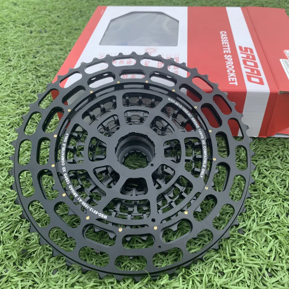 SROAD 12 Speed Black Color MTB Bicycle Cassette 10-50T STEEL CNC Made SRAM XD Driver Body 12s Bike Freeewheel Super Light 392g
SROAD 12 Speed Black Color MTB Bicycle Cassette 10-50T STEEL CNC Made SRAM XD Driver Body 12s Bike Freeewheel Super Light 392g