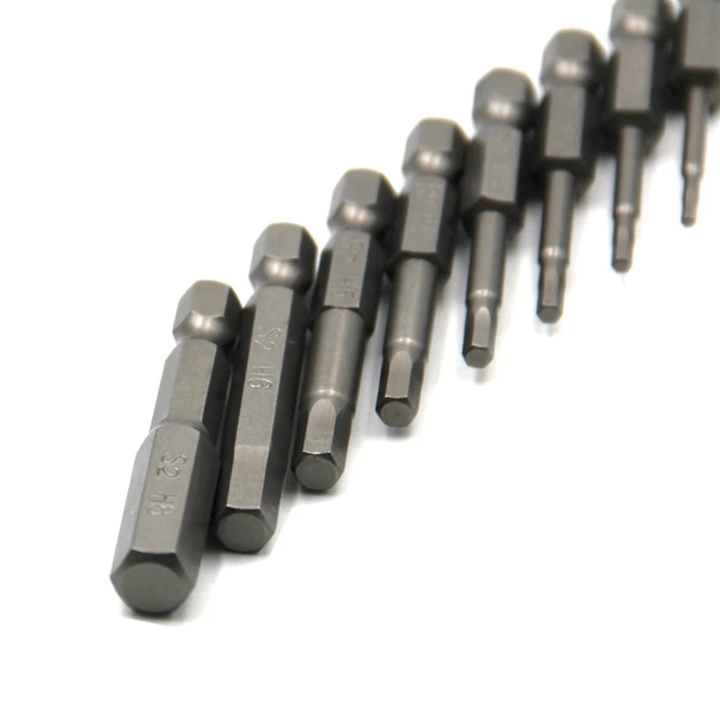 8 Pieces 50mm Hex Head Magnetic Screwdriver Bits 1/4 Inch Hex Shank S2 Steel Hexagon Screw Driver Bit Set Electric Tools M0XC
8 Pieces 50mm Hex Head Magnetic Screwdriver Bits 1/4 Inch Hex Shank S2 Steel Hexagon Screw Driver Bit Set Electric Tools M0XC